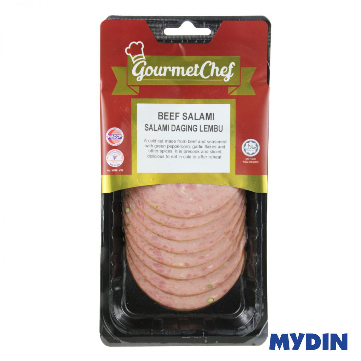 Gourmet Chef Beef Salami Slices (150g) Mydin Express (Hypermart)